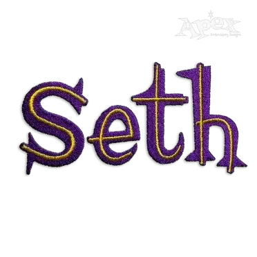 Tiki Island Style Machine Embroidery Font by Apex