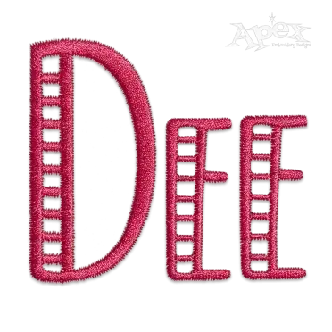 Zadie Machine Embroidery Font by Apex Designs