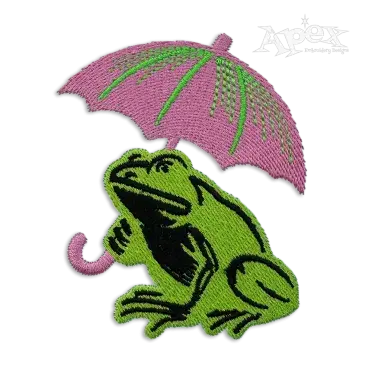 Frog holding Umbrella Design