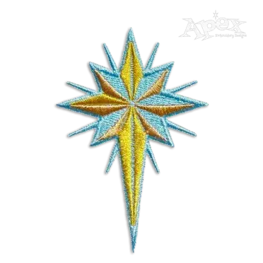 Christmas Cross North Star Machine Embroidery Designs