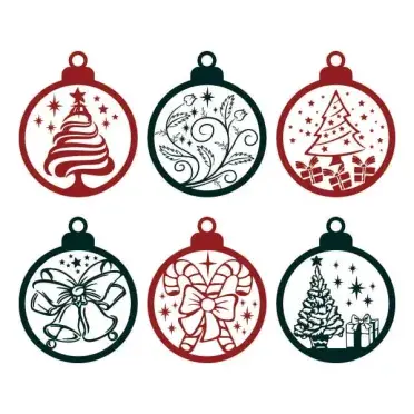 Christmas Ornaments SVG Cuttable Design