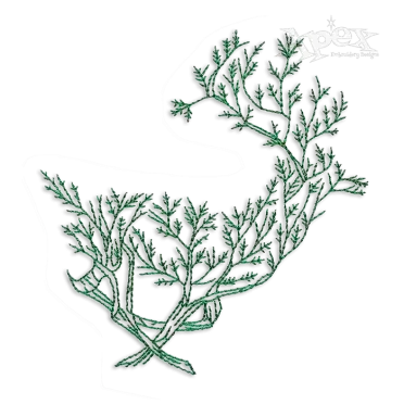 Christmas Deer Reindeer Art Machine Embroidery Design