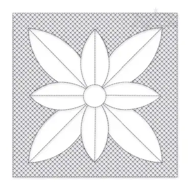 Classic Flower Quilt Block Embroidery Design