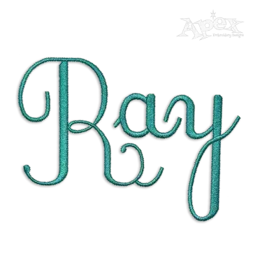 Clip Script Machine Embroidery Font by Apex Design