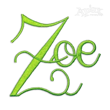 Clip Script Machine Embroidery Font by Apex Design Letters