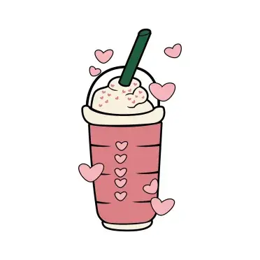 Drinks Mug Cup with Hearts Pack SVG Cuttable Design