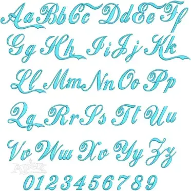Cola Script Embroidery Font