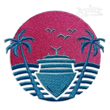 Cruise Ship Holiday Machine Embroidery Design