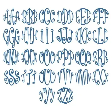 Curlz Round Circle SVG Cuttable Fonts