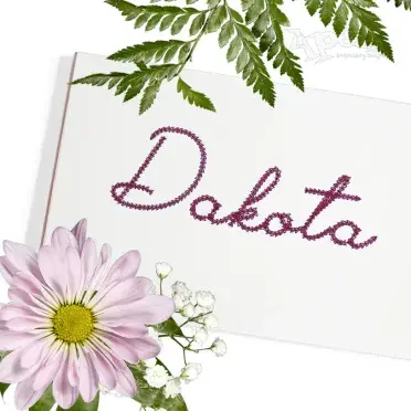 Dakota Script Chain Stitch Embroidery Font
