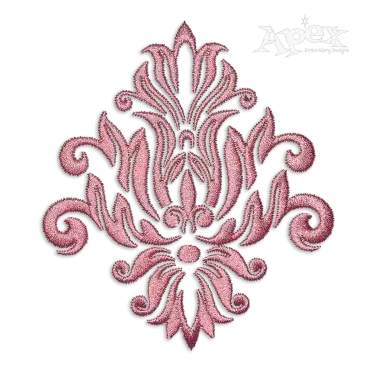 Damask Pattern Machine Embroidery Design by Apex