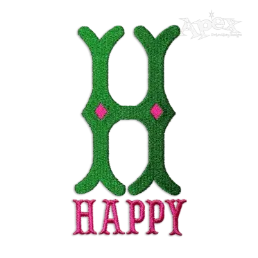 Diamond Fishtail Monogram Machine Embroidery Font - Apex