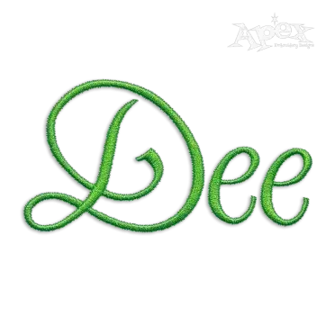 Diana Script Machine Embroidery Font - Apex