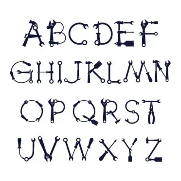 DIY Hand Tools SVG Cuttable Font