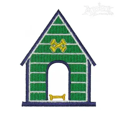 Dog House Embroidery Design