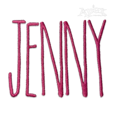 Eli Skinny Machine Embroidery Font Alphabets