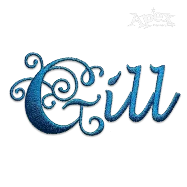 Elsie Swirl Machine Embroidery Font by Apex