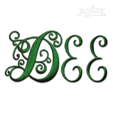 Elsie Swirl Machine Embroidery Fonts