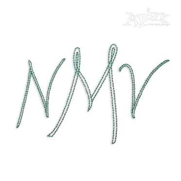 Emily Machine Embroidery Font Letter Alphabet by Apex Lettering