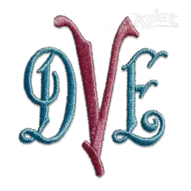 English Monogram Embroidery Font File
