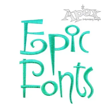 Epic Embroidery Fonts