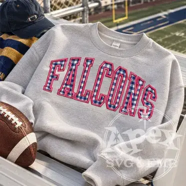 Falcons School Mascot Spirit Game Sports Embroidery Design Bundle