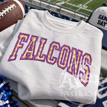 Falcons School Mascot Spirit Game Sports Embroidery Design Bundle