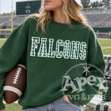 Falcons School Mascot Spirit Game Sports Embroidery Design Bundle