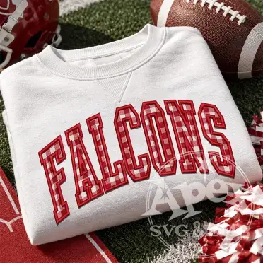 Falcons School Mascot Spirit Game Sports Embroidery Design Bundle