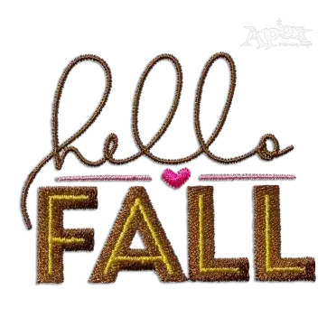 Fall Word Art Bundle Apex Machine Designs Digitized