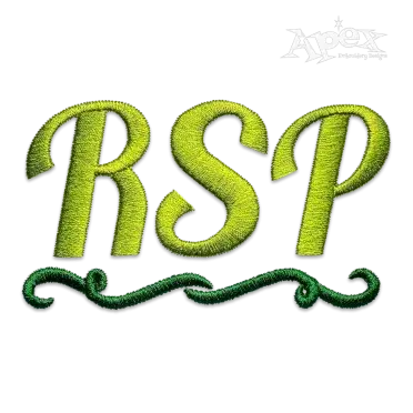 Fine Script Machine Embroidery Font by Apex