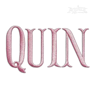 Fishtail Monogram Embroidery Font Quinn