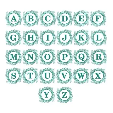 Floral Wreath Letters TrueType Font