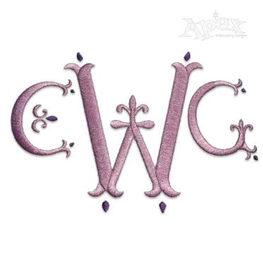 Florence Monogram Machine Embroidery Font