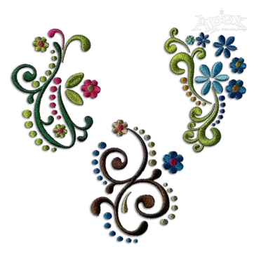 Flourish Flowers Pack Machine Embroidery Design
