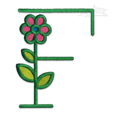 Flowers Alphabet Letters Machine Embroidery Fonts Letters
