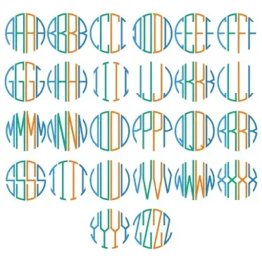 Four Letter Round Circle SVG Cuttable Font