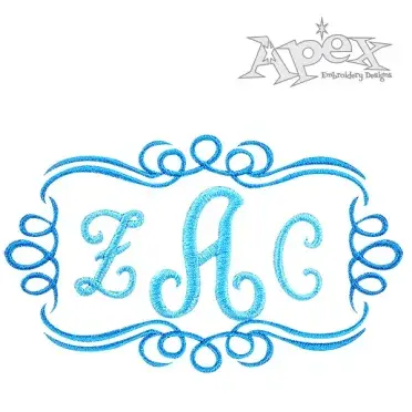 Frame Curly Embroidery Designs
