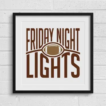 Friday Night Lights Football Cuttable Design