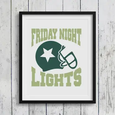 Friday Night Lights Football Cuttable Design