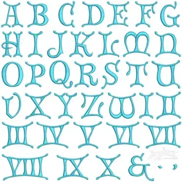 Frog Embroidery Font