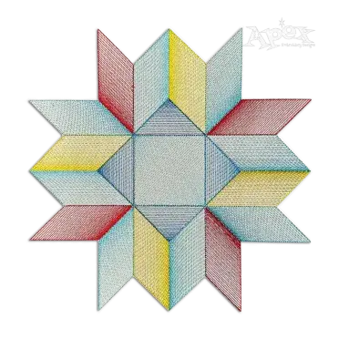 Barn Quilt Farm Geometric Quilt Block Backdrops Embroidery Design