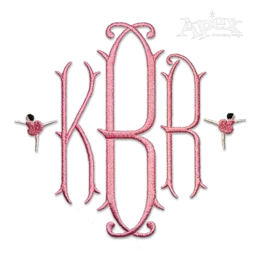 Glasgow Monogram Machine Embroidery Font by Apex