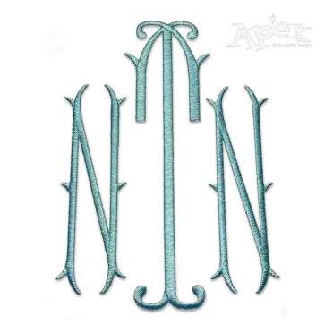 Glasgow Monogram Machine Embroidery Fonts