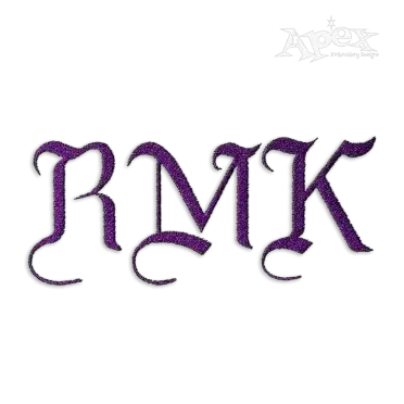 Gothic Age Machine Embroidery Font by Apex Designs