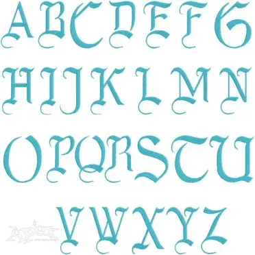 Gothic Age Embroidery Font