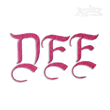 Gothic Age Machine Embroidery Font by Apex