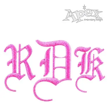 Gothic Bold Embroidery Font
