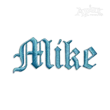 Gothic Bold Machine Embroidery Font by Apex