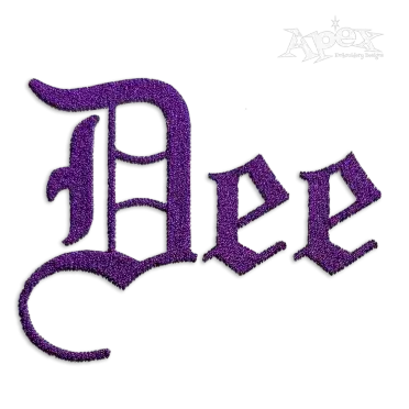 Gothic Fill Machine Embroidery Font by Apex Designs Monograms